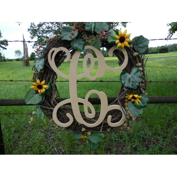 Wooden Letter Vine (C) Unfinished Wood Craft Letter ...