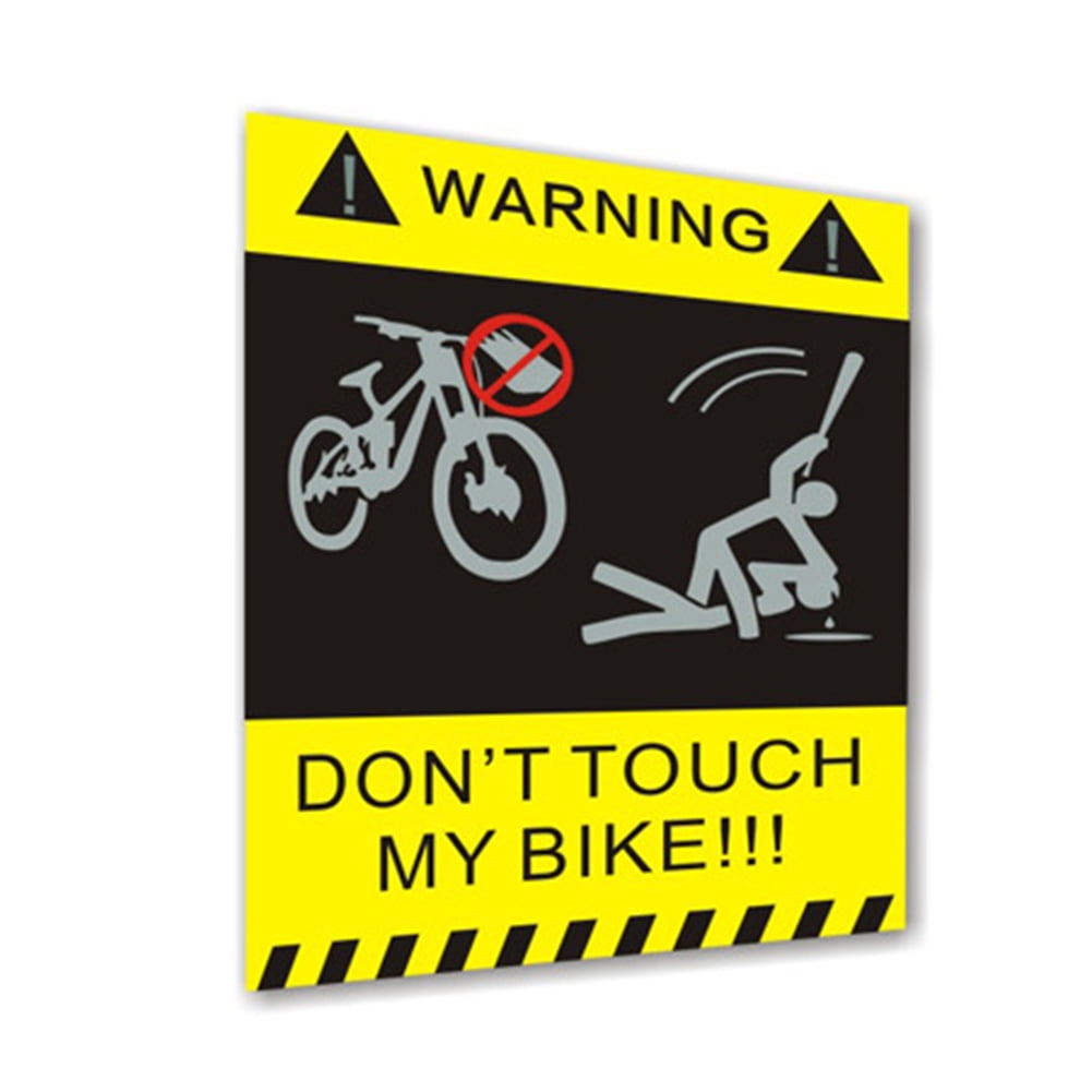 3 X Dont Touch My Bike GPS Tracking Alarm Warning Sticker Bicycle Transparent