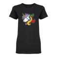 thumbnail image 2 of Colorful Unicorn Design  Shaped T-Shirt Women -Image by Shutterstock, Female XX-Large, 2 of 4