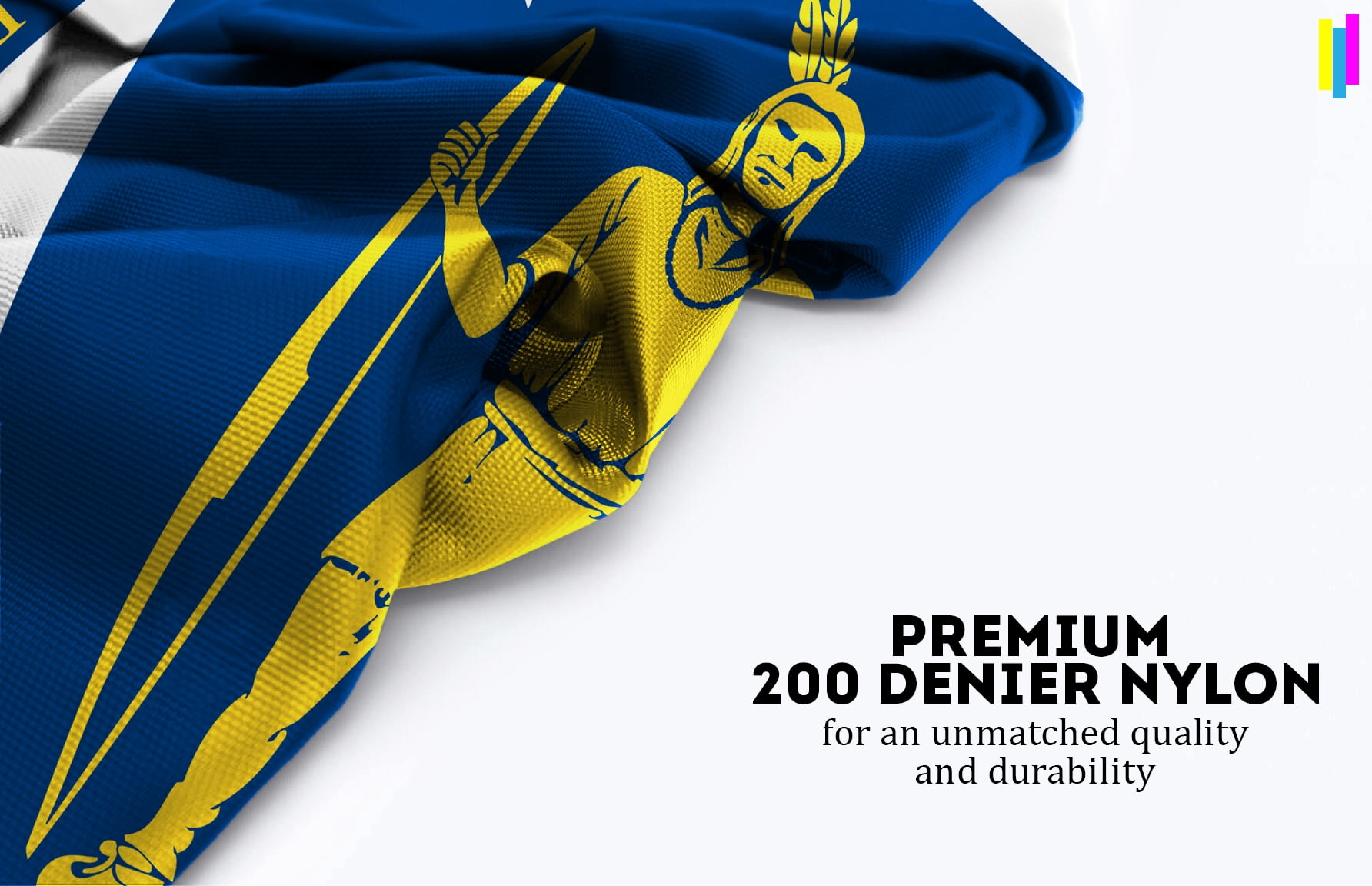 A.G.A.S Massachusetts 6' x 10' 200 Denier Nylon Outdoor Flags & Banners