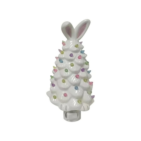 

CHXonu Adorable Ceramic Easter Bunny Night Light Easter And Birthday Space Lamp Lights for Room Kids Projector Night Light Dog Lamp Battery Operated Lamp on Air Light Bedroom Lights for Wall Night