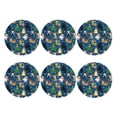 thumbnail image 2 of Disketp Different Cats Christmas Funny Coasters,6 Pcs Leather Coasters with Holder, Perfect Housewarming Hostess Gifts,Protect Furniture from Water Marks Scratch and Damage,Round Shape, 2 of 7