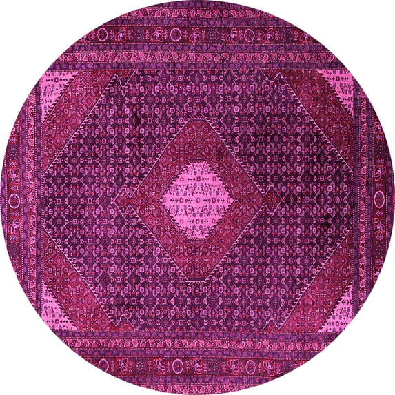 Ahgly Company Indoor Round Persian Pink Traditional Area Rugs, 6' Round