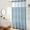 Blue, variant on Heavyweight No Hooks Required Dotted Waffle Weave Shower Curtain with Snap-In Liner - 36W x 74H, Hotel Grade, Spa Style Bath Curtain, Gray