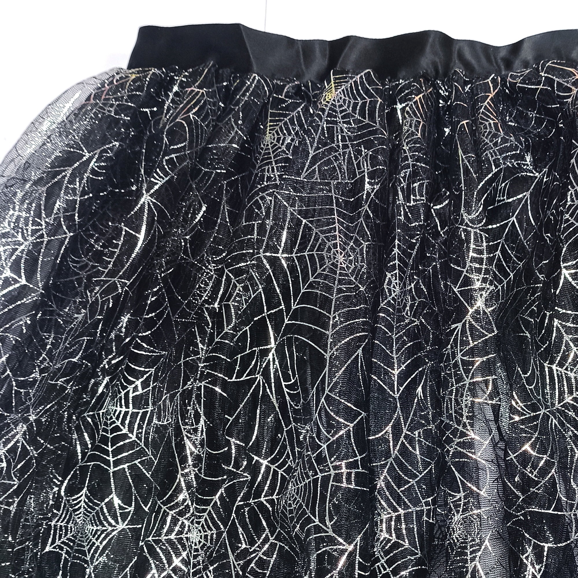 Spiderweb Tutu Costume Accessory for Adults, Black and Silver, S/M, Halloween by Way To Celebrate