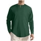 thumbnail image 2 of pstuiky Camisas de manga larga abrigadas para hombre, Camiseta deportiva informal de manga larga con botones y cuello redondo para hombre, color liso Tops casuales para hombres xl, 2 of 9