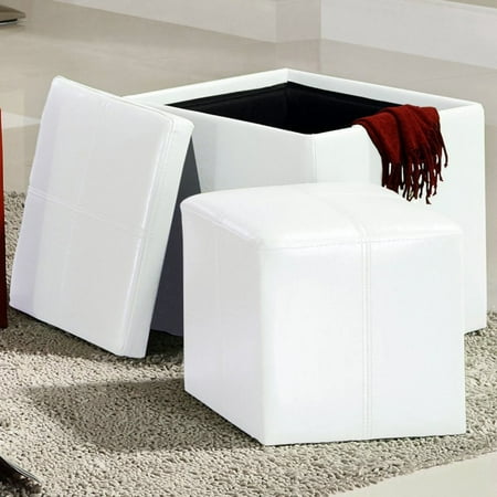 Chelsea Lane Ladd Storage Ottoman Cube - Walmart.com This button opens a dialog that displays additional images for this product with the option to zoom in or out. - Chelsea Lane Ladd Storage Ottoman Cube - Walmart.com