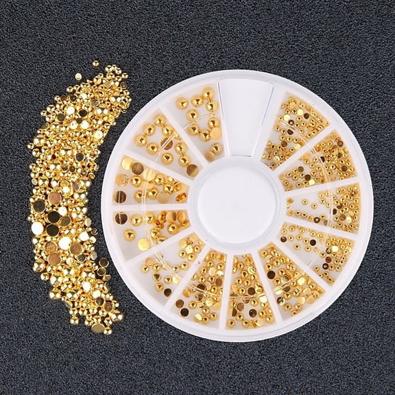 dianhelloya Nail Art Supplies Colorful Shiny Nail Art Decoration Wheel Colorful Star DIY Manicure Accessory