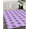 thumbnail image 3 of Ahgly Company Tapis de Zone Rond Transitionnel Violet pour Intérieur Lavable à la Machine, 6 Pieds Rond, 3 of 7