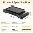thumbnail image 2 of Black Portable Camping Stove 2 Burners Camping Stove Camping Stove with Grill Tray, 2 of 12