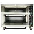thumbnail image 2 of 220V 6.4KW Commercial Movable Double-Decker Pizza Oven Electric Bread Snack Meat Maker Machine, 2 of 11