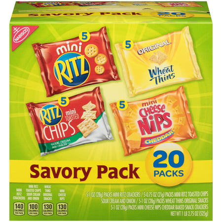 Nabisco Savory Variety Cracker Pack, 18.75 Oz., 20 (Best New Healthy Snacks)