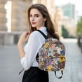 thumbnail image 6 of FORMRS Mini Backpack Purse for Women Quilted Travel Daypack Casual Shoulder Bag, Colorful Flowers, 6 of 7