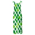 thumbnail image 4 of JURANMO Lighten Sales of The Day St. Patrick's Day Jumpsuits for Women Plus Size Cute Irish Clover Graphic Jumper Pants Summer Casual Sleeveless Wide Leg Linen Overalls with Pockets Green M, 4 of 6