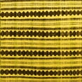 thumbnail image 1 of Ahgly Company Machine Washable Indoor Square Abstract Yellow Modern Area Rugs, 3' Square, 1 of 4