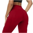 thumbnail image 7 of Ailaofu Women's Flared Leggings with Pockets - High Waist Black Flared Leggings for Yoga Gym Workout, 7 of 7
