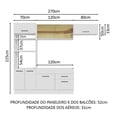 thumbnail image 3 of Cocina Integral 270cm Agata Madesa 04 Blanco, 3 of 5
