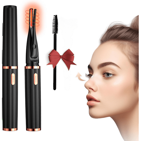 Heated Eyelash Curlers, 2 in 1 Clip-Type Eyelash Curler, Natural Curling 24 Hours Long Lasting, 3 Temperature Modes with USB Rechargeable, Gift for Women Girls (M-xz2)