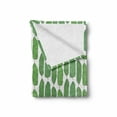 thumbnail image 2 of Botanic Soft Flannel Fleece Throw Blanket, Bird of Paradise Leaf Holiday Hipster Exotic Plants Boho Foliage Palm, Cozy Plush for Indoor and Outdoor Use, 50" x 70", Fern Green and White, by Ambesonne, 2 of 6