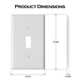 thumbnail image 6 of ENERGETIC 25 Pack Decorator Toggle Light Switch Plastic Wall Plate, Standard Size 1-Gang Multi-pack Outlet Covers, White Nylon, 6 of 6