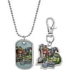 Avengers Dog Tag Fashion Pendant with Keychain, 16 Chain and 2 Extender