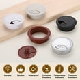 thumbnail image 4 of 5 Pack 53mm (2.09 Inch) Desk Grommet, Plastic Cable Hole Cover, Wire Cord Cable Organizer, Brown, 4 of 6