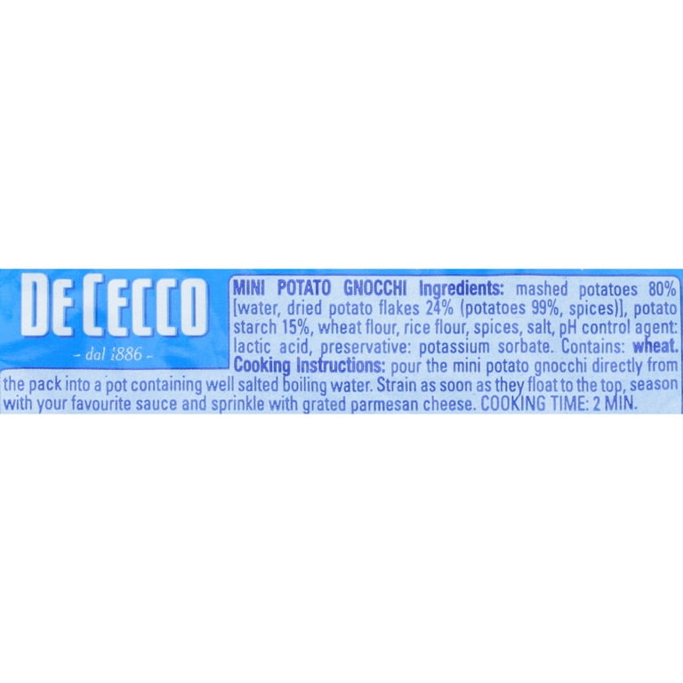 De Cecco Potato Gnocchi Nutrition informacionpublica.svet.gob.gt