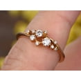thumbnail image 6 of 0.40 Carat man made diamond moissanite Diamond Wedding Band engagement ring Stackable ring Deco floral ring with 18k Gold Plating, 6 of 9