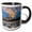 Black/White, variant on 3drose, Ice Abstract, Saskatchewan River Crossing, Canada., 11oz Two-tone Green Mug