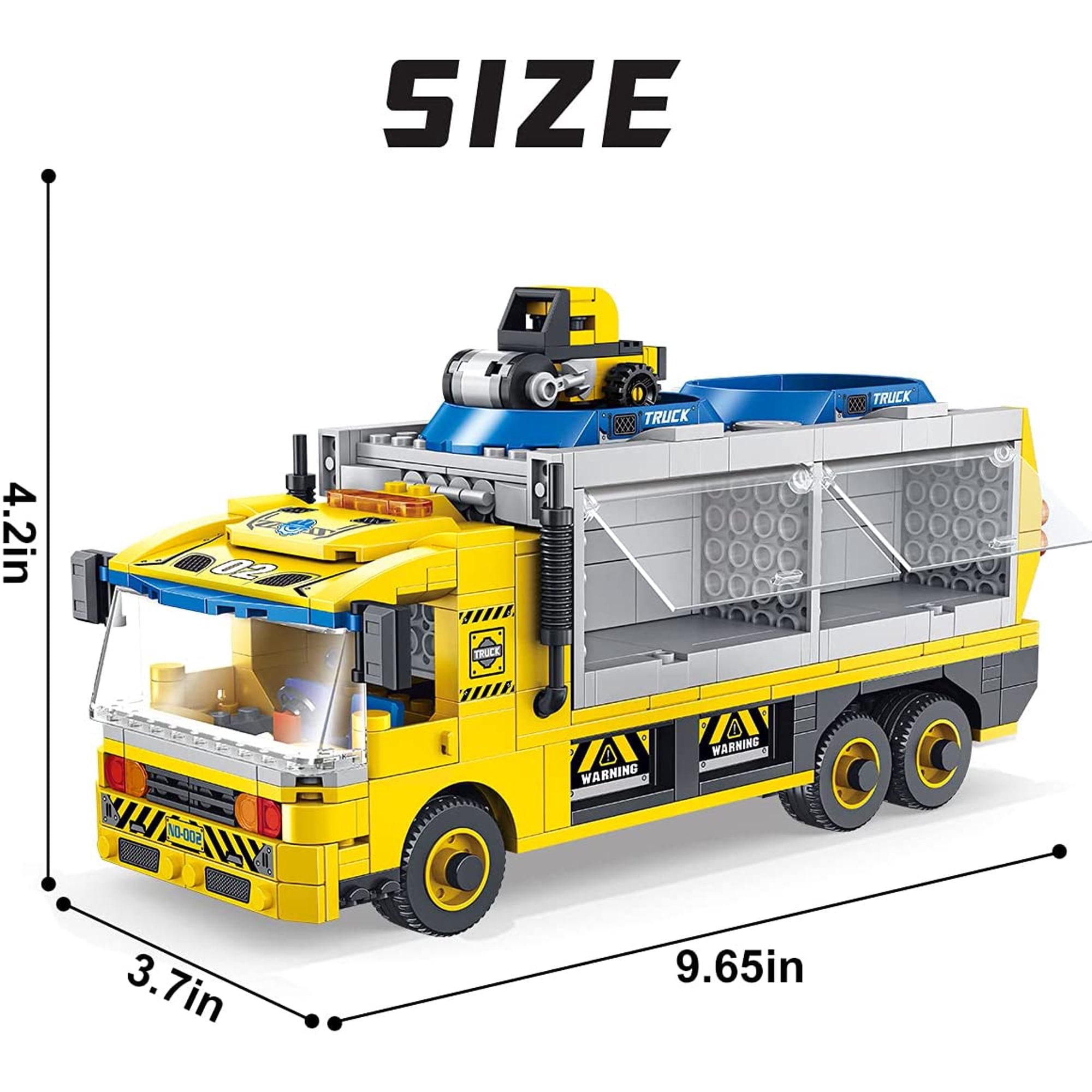 Robot Building Toys Set 6-in-1 649 Pieces Engineering Vehicles