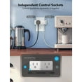 thumbnail image 4 of Dual Smart Plug 4 Pack, 15A WiFi Bluetooth Outlet, Work with Alexa and Google Assistant, 2-in-1 Compact Design, Home App Control Remotely with No Hub Required, Timer, FCC and ETL Certified, 4 of 4