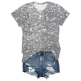 thumbnail image 4 of XIAOCHA For Men Sparkle Tee Crew Neck Short Sleeve Top Lightweight Party Casual Shirt, 4 of 5