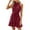Red, variant on gakvbuo Summer Dresses For Women 2024 Vacation Trendy Tank Dresses Women's Summer Solid Lace V-neck Short Sleeve Solid T-shirt Top