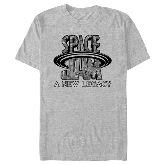 Men's Space Jam: A New Legacy Cyber Logo  Graphic Tee Athletic Heather Medium
