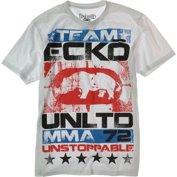Ecko Unltd. Playera estampada Patriot Ss para hombre, blanca, extragrande Ecko Unltd. Camiseta gráfica