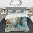 thumbnail image 2 of Designart "Vibrant Eruption A Burst of Colors V" Modern Geometric Bedding Covert Set - Abstract Geometric Green Abstract Bed Set With 2 Shams, 2 of 6
