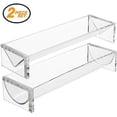 thumbnail image 4 of Srenta Clear Acrylic Rectangular Cracker Server And Holder Tray | Food Display Stand | Set Of 2 Serving Trays For Countertop, Home, Wedding Events, Parties And Events, 4 of 4