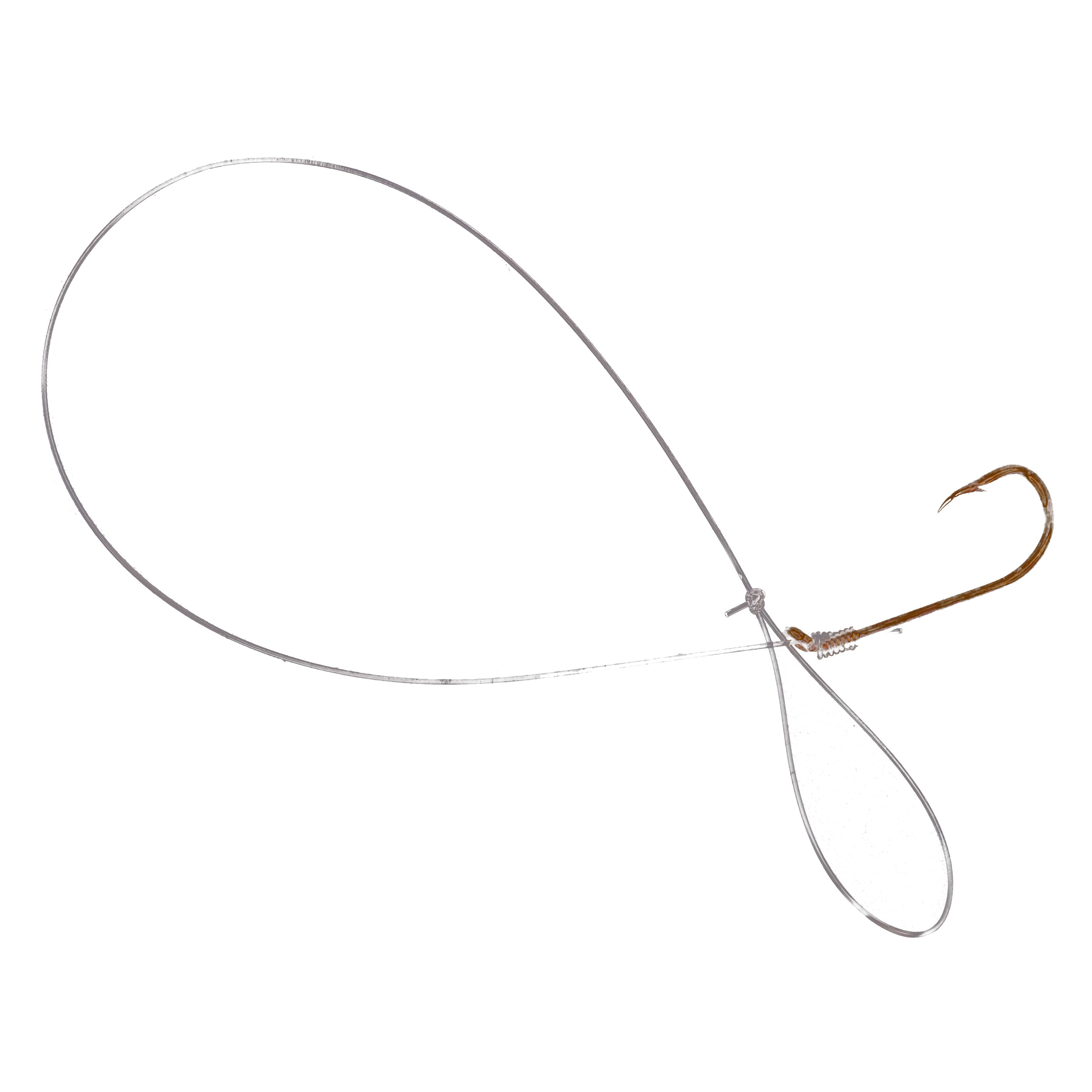 (12 pack) Ozark Trail Snelled Plain Shank Fishing Hooks, Size 6, 8-Pack