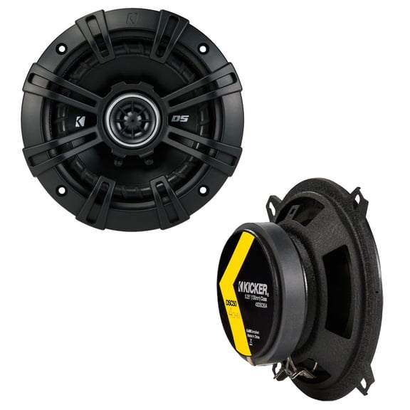 Kicker 43DSC504 DS Series 5.25-Inch 70W 4 Ohm Coaxial Car Audio Speakers DSC5 - Factory Certified