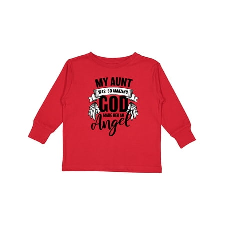 

Inktastic My Aunt Was So Amazing God Made Her an Angel Gift Toddler Boy or Toddler Girl Long Sleeve T-Shirt