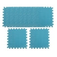 thumbnail image 3 of 10 piezas de rompecabezas de peluche de espuma para el suelo, alfombrilla antideslizante y cómoda para juegos de niños, alfombrilla peluda Azul, 3 of 9