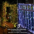 thumbnail image 3 of Dinheiro Guirnaldas de luces solares de 105 pies, 300 LED, luces de hadas que cambian de color para jardín, patio, cerca, exterior, 3 of 5