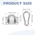 thumbnail image 2 of M5 Eyelet Bracket Set Square Hook Plate and Hook, Silver, 2 of 7
