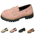 thumbnail image 2 of XIMIN Mocassins à Plateforme pour Femmes à Enfiler Confortables en Suède Mary Jane Bout Rond Uniforme Robe Église École Chaussures pour la Marche Mode Couleur Unie Décontracté Quotidien, 2 of 8