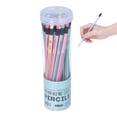 thumbnail image 1 of HB Pencil Kit, 7.3in Length 30pcs Triangular Holder Erasable Writing Pen Non-Slip with Eraser for Students Children School, 1 of 7