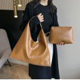 thumbnail image 3 of LinYooLi Slouchy Hobo Bags Women Tote Bag Large Retro PU Crossbody Purse Soft Shoulder Purses 2pcs Handbags Casual Work College Bag, 3 of 7