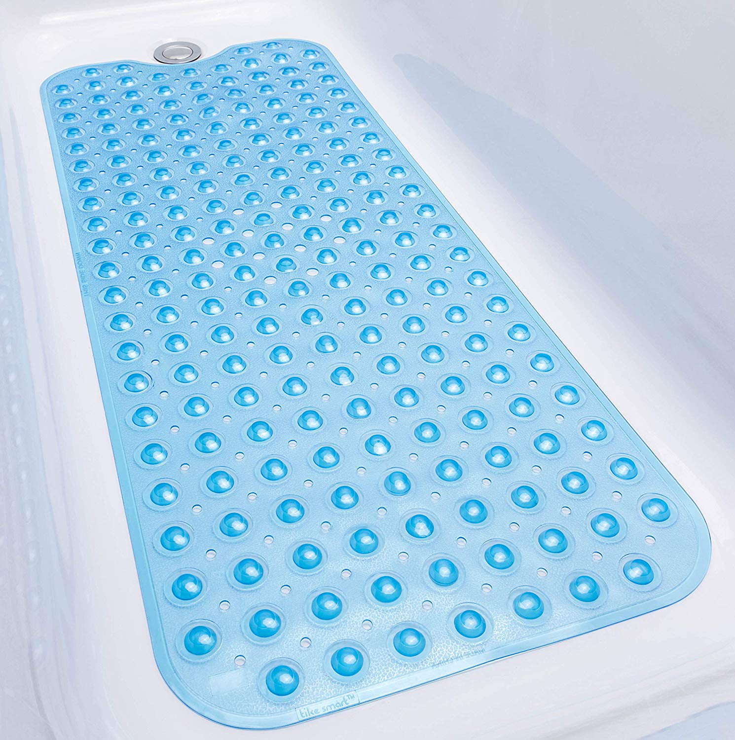 Non Slip Shower Blue/Transparent Bubble Bath Tub Mat Antimicrobial Protection US 