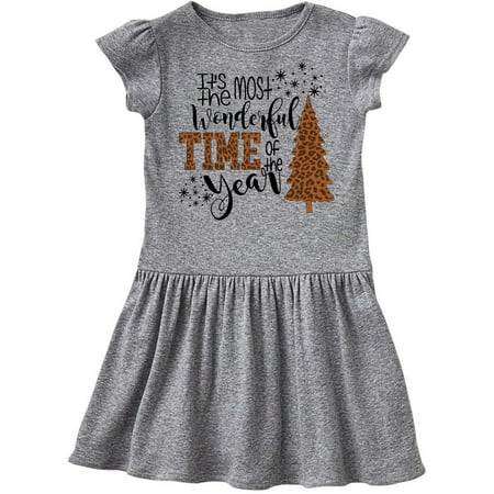 

Inktastic Christmas It s the Most Wonderful Time of the Year Cheetah Gift Toddler Girl Dress