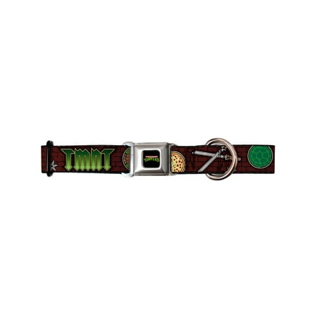 Entrance Seal - TMNT Cartoon TV Ninja Weapons Pizza Shells Sewer Entrance Seatbelt Pet Collar