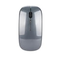 thumbnail image 2 of Ratón inalámbrico ergonómico de 2,4 G con modo dual, luz LED de respiración, batería recargable de 500 mAh, DPI ajustable, para oficina, color gris, 2 of 14